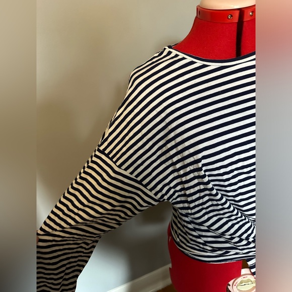7 for all mankind striped tie front longsleeve size M - Picture 5 of 5